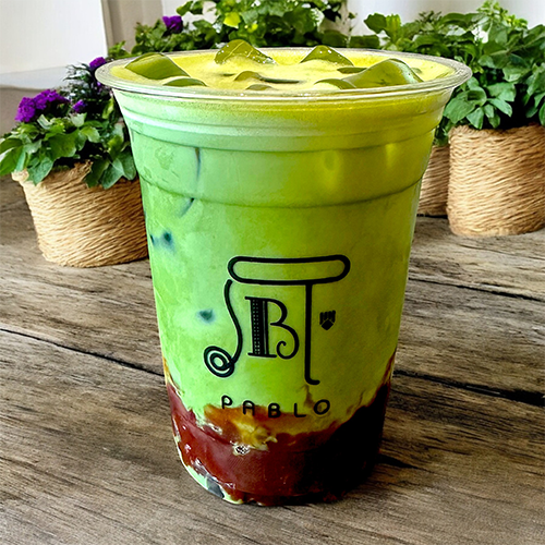 Matcha Red Bean Latte